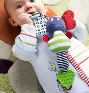 Musical Elephant Hanging Teether Baby Toy Interactive Design