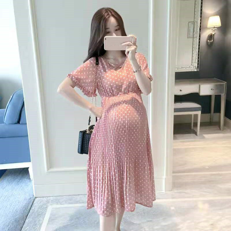 Embrace Comfort and Style with the Wave Point Maternity Dress